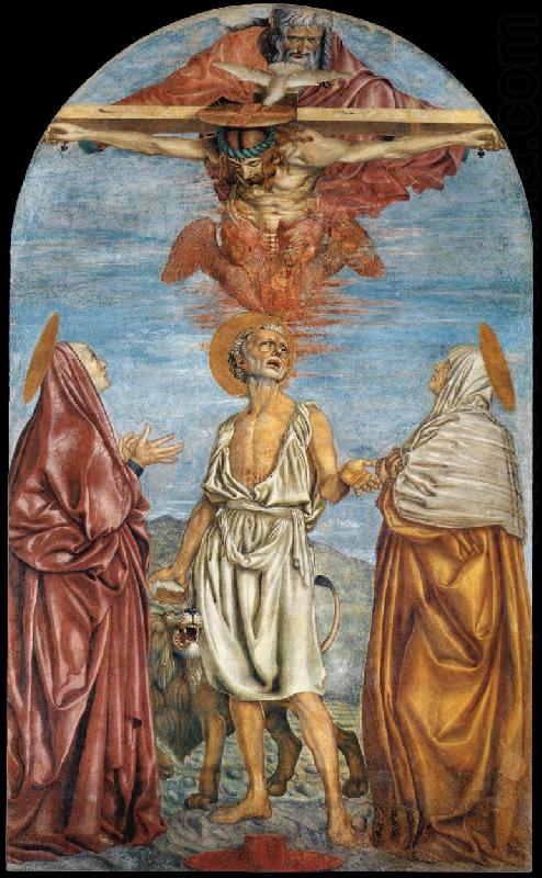 The Holy Trinity, St Jerome and Two Saints, Andrea del Castagno